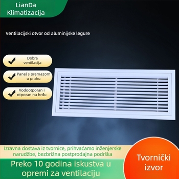 Lianda aluminijski lamelirani zračni izlaz, trakasti otvor za središnji klimatizacijski sustav, ugrađena dovod zraka, inspekcijski otvor