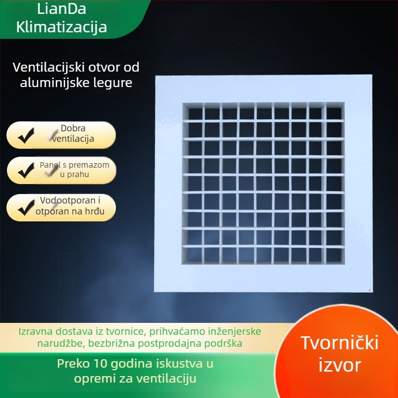 Lianda aluminijski lamelirani zračni izlaz, trakasti otvor za središnji klimatizacijski sustav, ugrađena dovod zraka, inspekcijski otvor