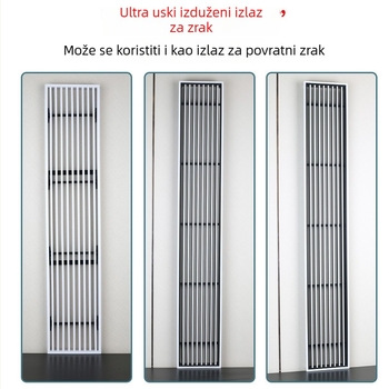 Po narudžbi linearni izlaz zraka od aluminijske legure, izuzetno uska i duga rešetkasta otvor, ABS anti-kapanje za klimatizacijski ispušni otvor