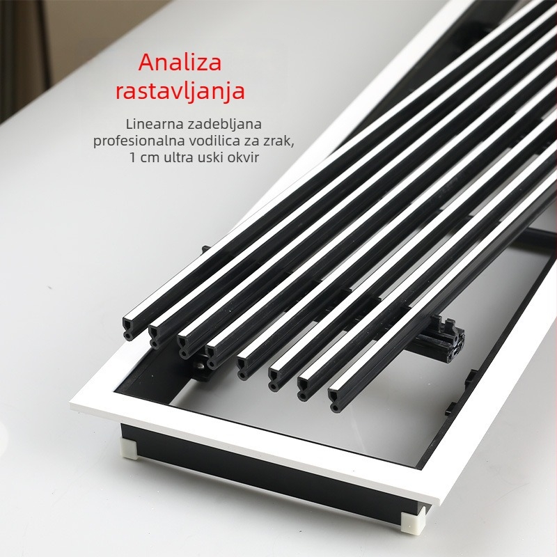 Po narudžbi linearni izlaz zraka od aluminijske legure, izuzetno uska i duga rešetkasta otvor, ABS anti-kapanje za klimatizacijski ispušni otvor