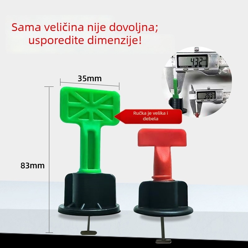 Nivelator za pločice s držačem za postavljanje pločica na zidove i podove