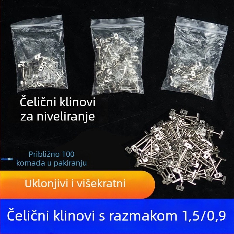 Igla od mangan čelika u T-oblika s zamjenjivom iglom za poravnavanje pločica, 1,5 mm, duljina 0,9 m