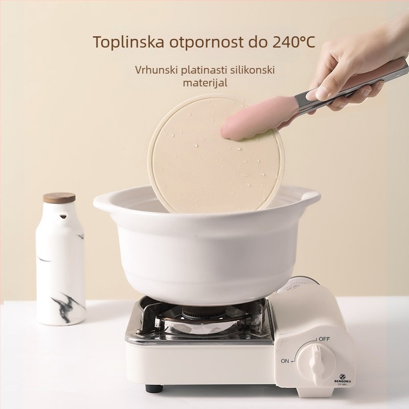 Leton kružni silikon podmetač za kuhinju, otporan na visoke temperature, dvostrani podmetač za čaše i stol