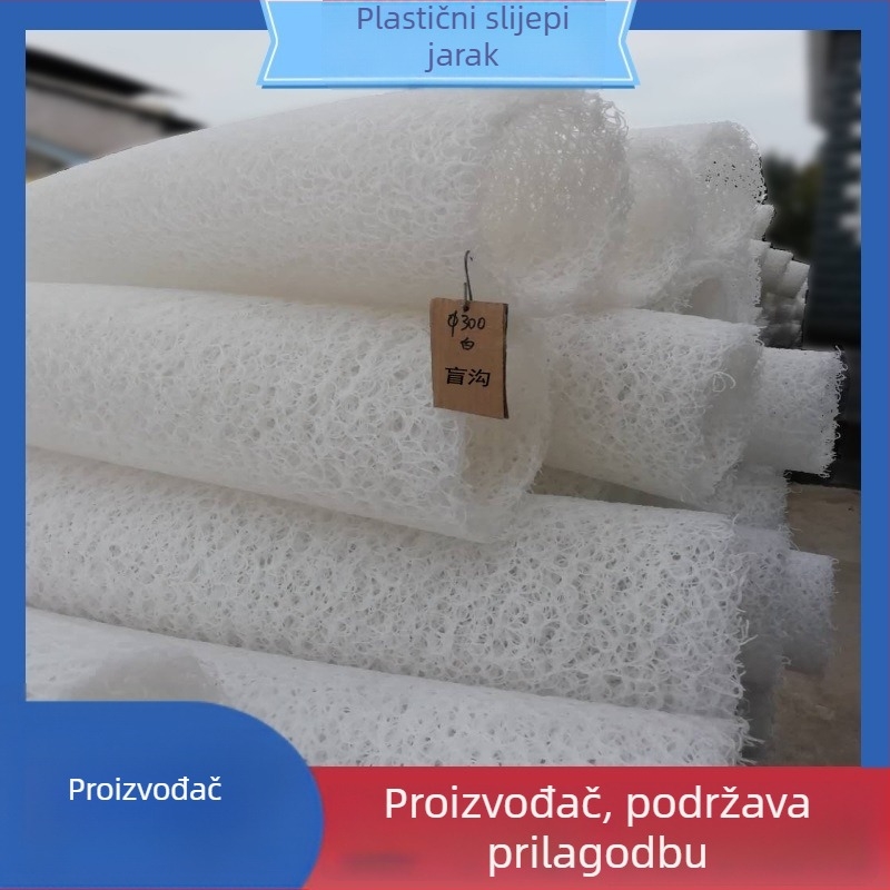 Plastična cijev za dreniranje tunela i podzemnu obradu otpadnih voda, okrugla, crna/zelena, propušna, Ø50-300 mm, duljina 1-4 m