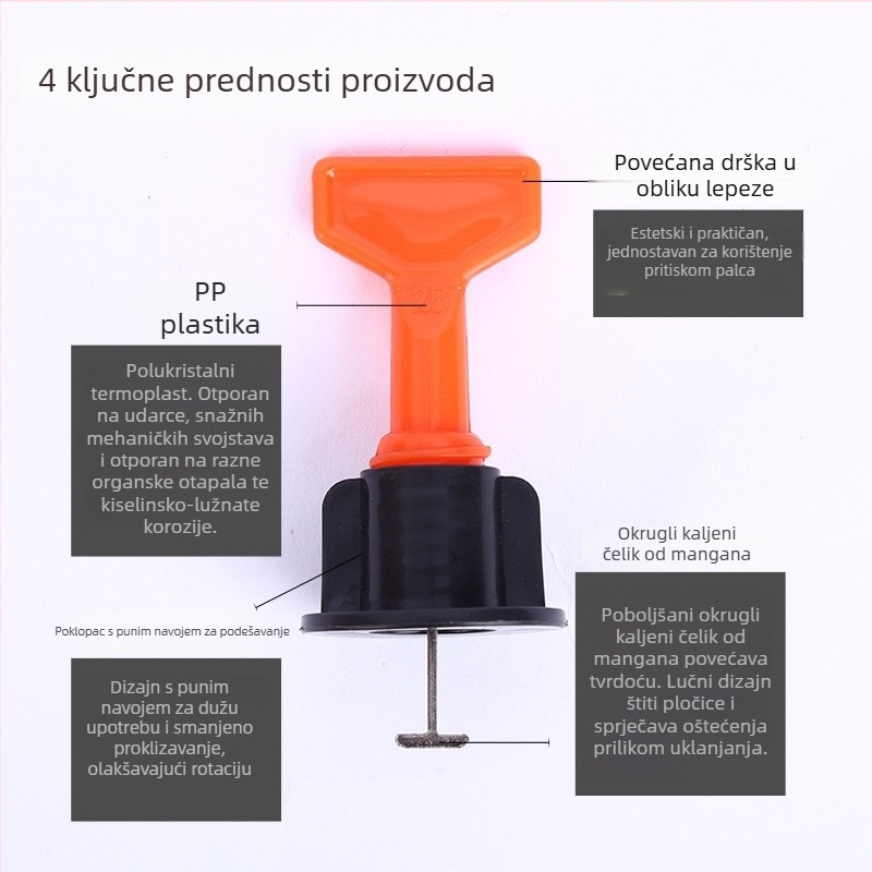 Alat za niveliranje pločica za pod i zidove, pomoć pri postavljanju pločica