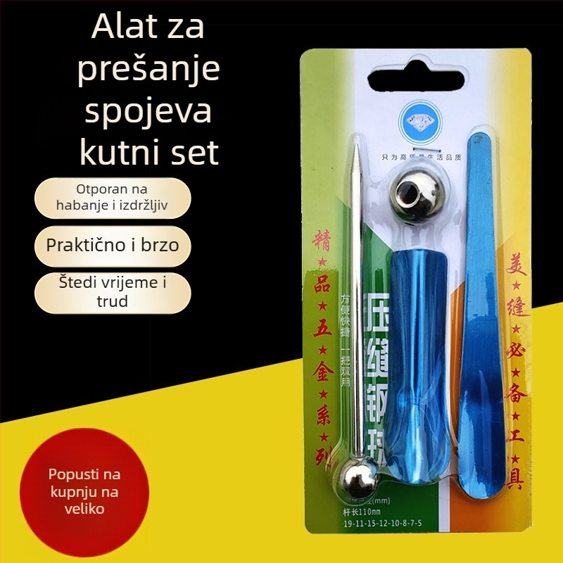 Tingliang Set alata za fuge pločica, nehrđajući čelik, 5-dijelni