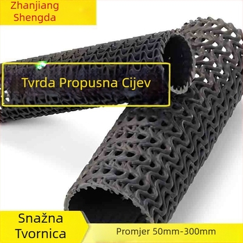 Čvrsta propusna drenažna cijev za poboljšanje tla u slanim i alkalnim tlima, perforirana valovita PE drenažna cijev s mrežastim uzorkom