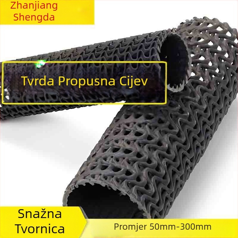 Čvrsta propusna drenažna cijev za poboljšanje tla u slanim i alkalnim tlima, perforirana valovita PE drenažna cijev s mrežastim uzorkom