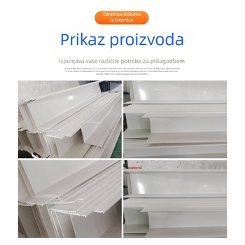 Plastični kanal za kišnicu, odvodni kanal u obliku slova U, posuda za sadnju kišnice za vanjske zidove