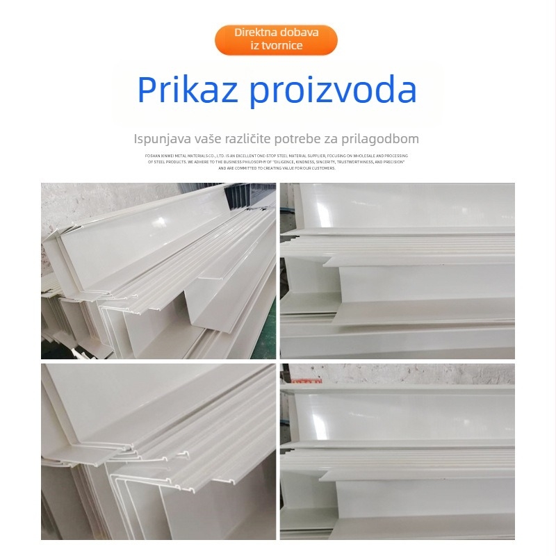 Plastični kanal za kišnicu, odvodni kanal u obliku slova U, posuda za sadnju kišnice za vanjske zidove