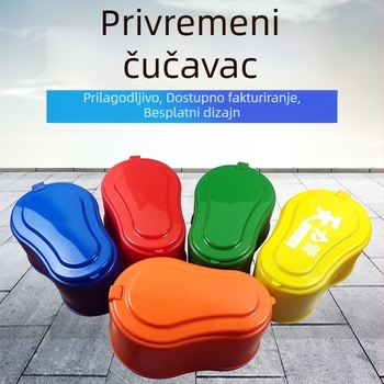 Privremena velika plastična klek toaleta za gradilišta, višekratna upotreba, otporna na mirise