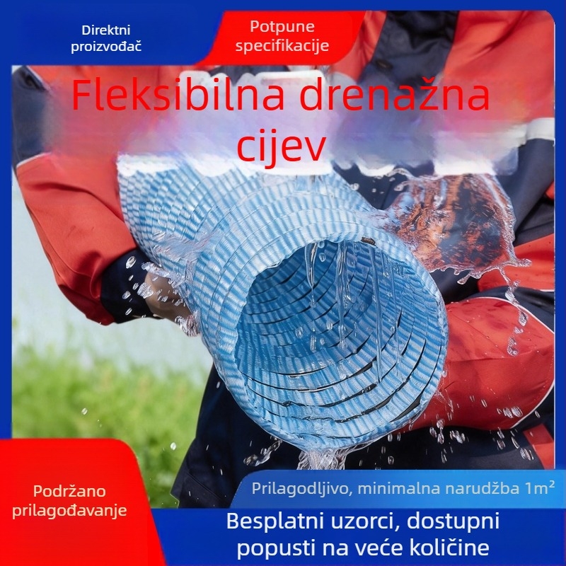 HDPE mekana propusna cijev za travnjake i zelene površine, podzemni odvodni tunel, kruta opružna odvodna cijev