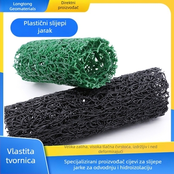 Plastične šuplje drenazijske cijevi s kružnim i pravokutnim presjekom za autoceste, željeznice i tunele. Crna.