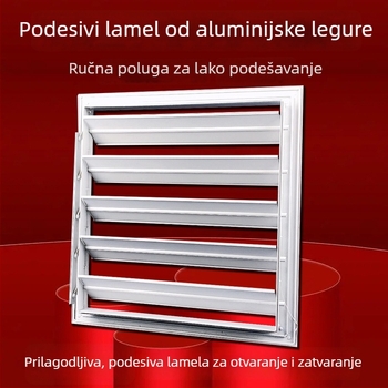 Aluminijske legure ručno spojene podesive žaluzije za vanjsku fasadu, otporne na kišu, ventilacijski otvori na vanjskoj stijeni, dekor