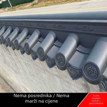 Yanying pločice od smole u antiknom stilu, integrirana kineska dekoracija krova, plastične male plave pločice, lažni vrh vrata, pločice zidova drevnih zgrada, glazirane pločice