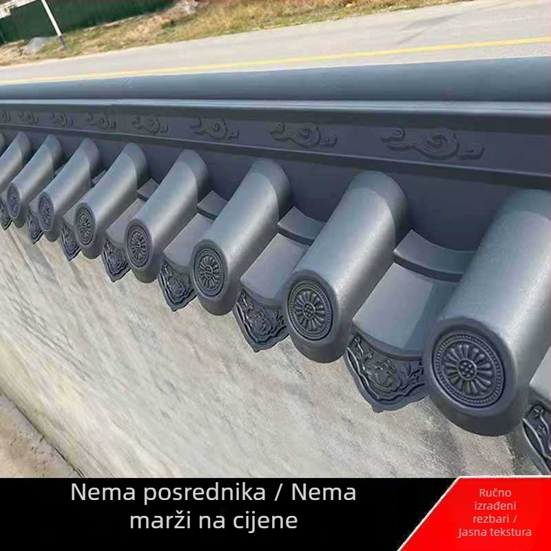 Yanying pločice od smole u antiknom stilu, integrirana kineska dekoracija krova, plastične male plave pločice, lažni vrh vrata, pločice zidova drevnih zgrada, glazirane pločice