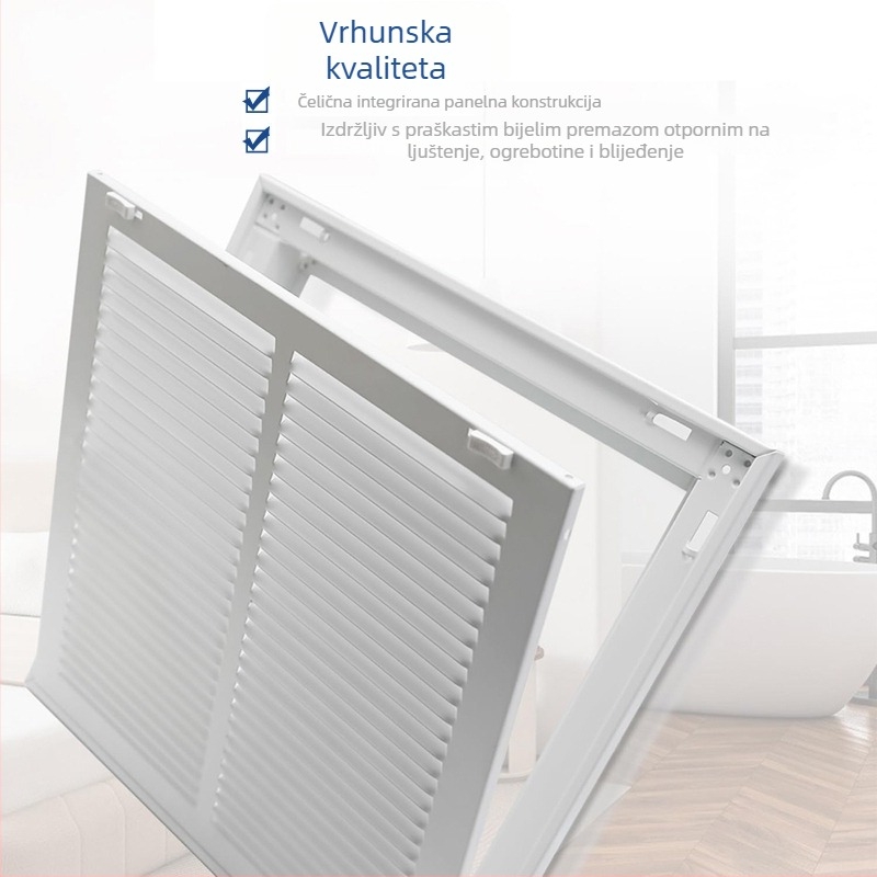 Čelična rešetka povratnog zraka s uklonjivim vratima, poklopac za ventilaciju, HVAC ulaz hladnog zraka