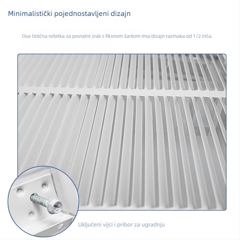 Čelična rešetka povratnog zraka s uklonjivim vratima, poklopac za ventilaciju, HVAC ulaz hladnog zraka