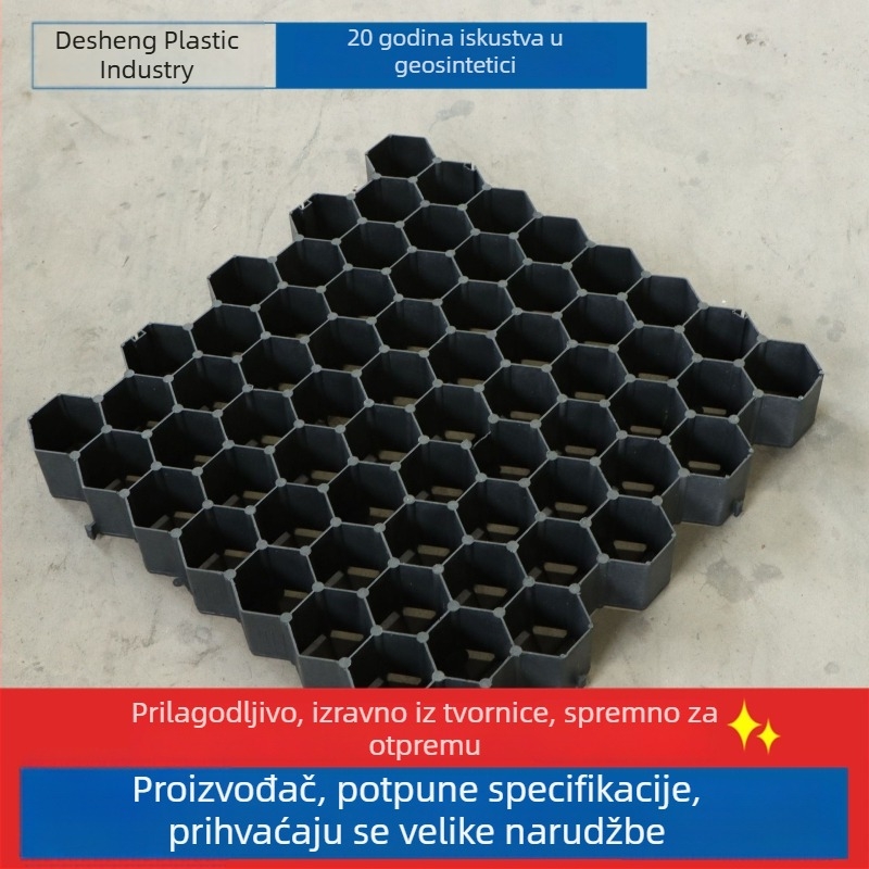 Prilagođena plastična mreža za sadnju trave u obliku cvijeta, 7 cm pločica za zaštitu nagiba za zelenu površinu parkirališta