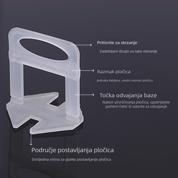 Alat za niveliranje pločica s plastičnim križnim podloškama