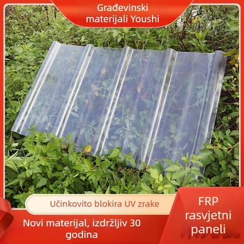 FRP prozirni krovi panel za staklenike – vlaknasti prozračni panel za prijenos svjetla