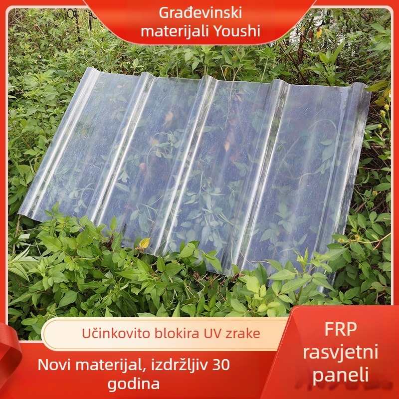 FRP prozirni krovi panel za staklenike – vlaknasti prozračni panel za prijenos svjetla