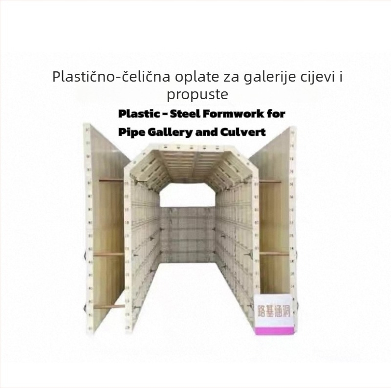 Kalup od plastiko-čelične konstrukcije za postavljanje na licu mjesta u kanalima i galerijama cijevi, visoke čvrstoće, višekratna upotreba.