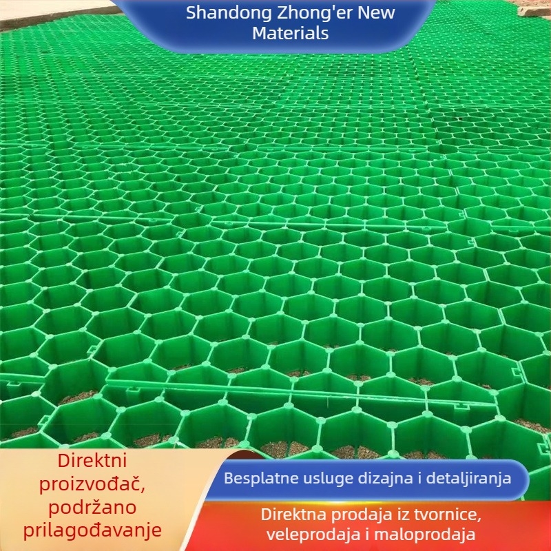 HDPE mreža za sadnju travnjaka, otporna na pritisak i nosivost, plastična mreža za travu za parkirna mjesta 40/50/70 mm