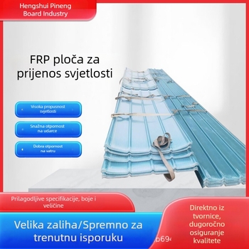FRP prozirni panel za osvjetljenje s valovitim uzorkom za vanjski staklenik i krovište, prilagodljivo