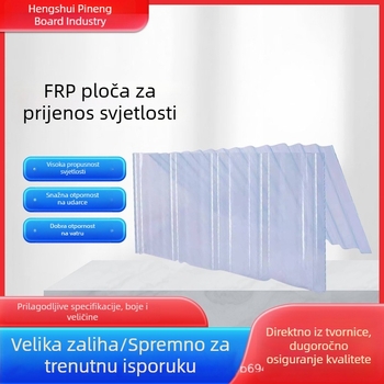 FRP prozirni panel za osvjetljenje s valovitim uzorkom za vanjski staklenik i krovište, prilagodljivo