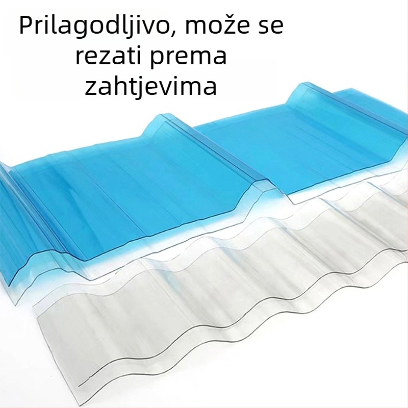 Prozirne polikarbonatne ploče za nadstrešnice i vanjske krovove, otporne i čvrste