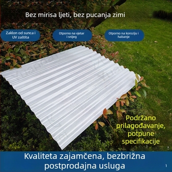 FRP vlaknato staklena valovita ploča, mliječno bijela neproziran panel za osvjetljenje i sjenjenje krova