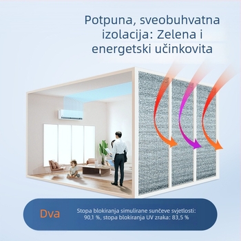 Filmska zaštita od sunca i toplinska izolacija prozora, bez bušenja, roleta za staklenu zimsku sobu, aluminijska folija, potpuno zatamnjenje