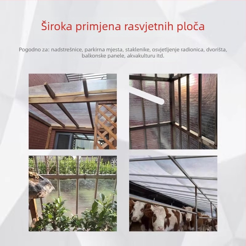 Yanying Prozirni FRP panel od vlakana stakla za osvjetljenje – krovni panel za staklenike