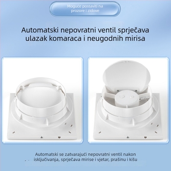 Yue Niu zidni ventilator za kupaonicu i kuhinju, snažna kućna ventilacija