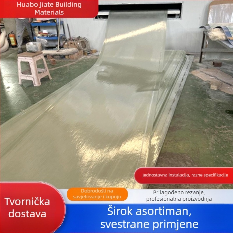 FRP paneli za sjenilo i kišu, prozirni za plastične krovne pločice sa izolacijom