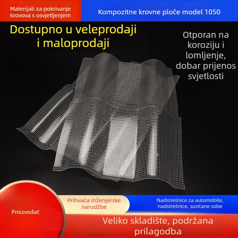 Plastični paneli za sjenilo i smolaste krovne pločice, krovište i balkonska zaštita od kiše, vodootpornost