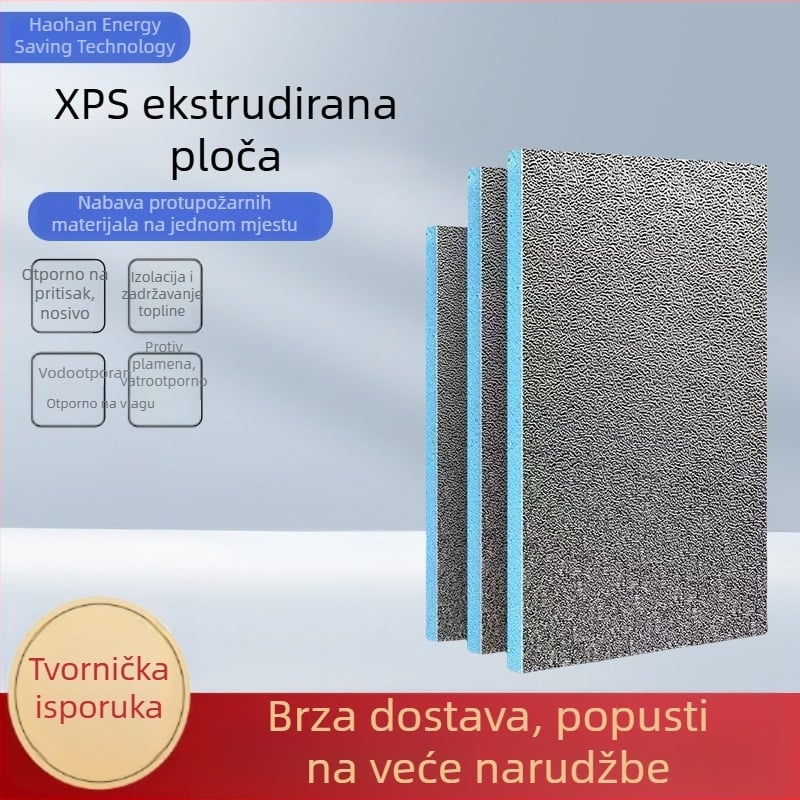 XPS izolacijska ploča za sunčanu sobu s aluminijskom folijom, visoke temperature, visoka gustoća