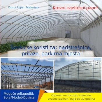 FRP prozračni panel za krov, širine 1 m, ravni stakloplastični panel za osvjetljenje