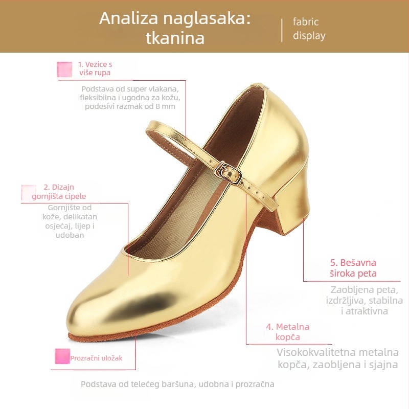 Kožne plesne cipele Ujgura za djecu, crne, modern tibetanski plesni stil
