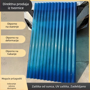 FRP plavo neproziranih velikih valovitih ploča, stakloplastične pločice za vanjsku terasu i sunčanu sobu