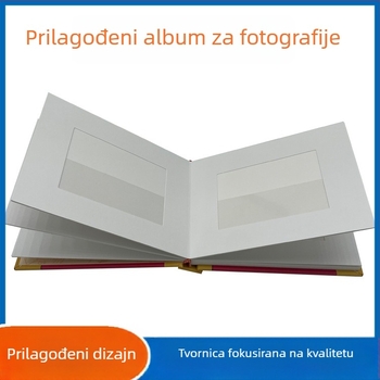 Prilagođeni Polaroid fotoalbum s platnenim omotom, tvrdi uvez, pretinci za kartice uz okvir i džepovi za fotografije