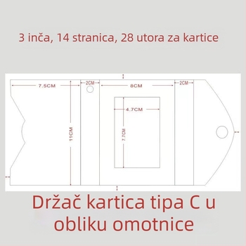 Personalizirani mini fotoalbum s pretincem za kartice, 3-inčni album, držač i klips za kartice