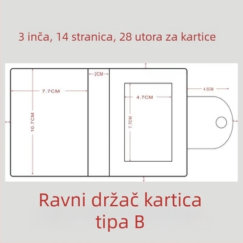 Personalizirani mini fotoalbum s pretincem za kartice, 3-inčni album, držač i klips za kartice
