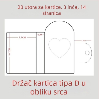 Personalizirani mini fotoalbum s pretincem za kartice, 3-inčni album, držač i klips za kartice