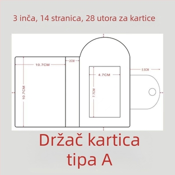 Personalizirani mini fotoalbum s pretincem za kartice, 3-inčni album, držač i klips za kartice