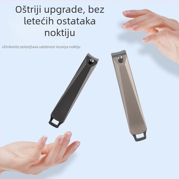 Premium set za nokte od nehrđajućeg čelika za kućni manikir, veliki nagnuti otvor, dizajn protiv prskanja
