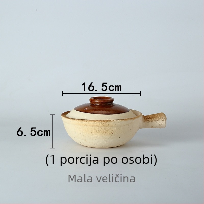 Keramička glinena posuda za kuhanje: riža u glinenoj posudi, rižini rezanci, piletina s rižom i kaša
