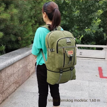 Ruksak od platna velikog kapaciteta, britskog stila, za putovanja i planinarenje, unisex
