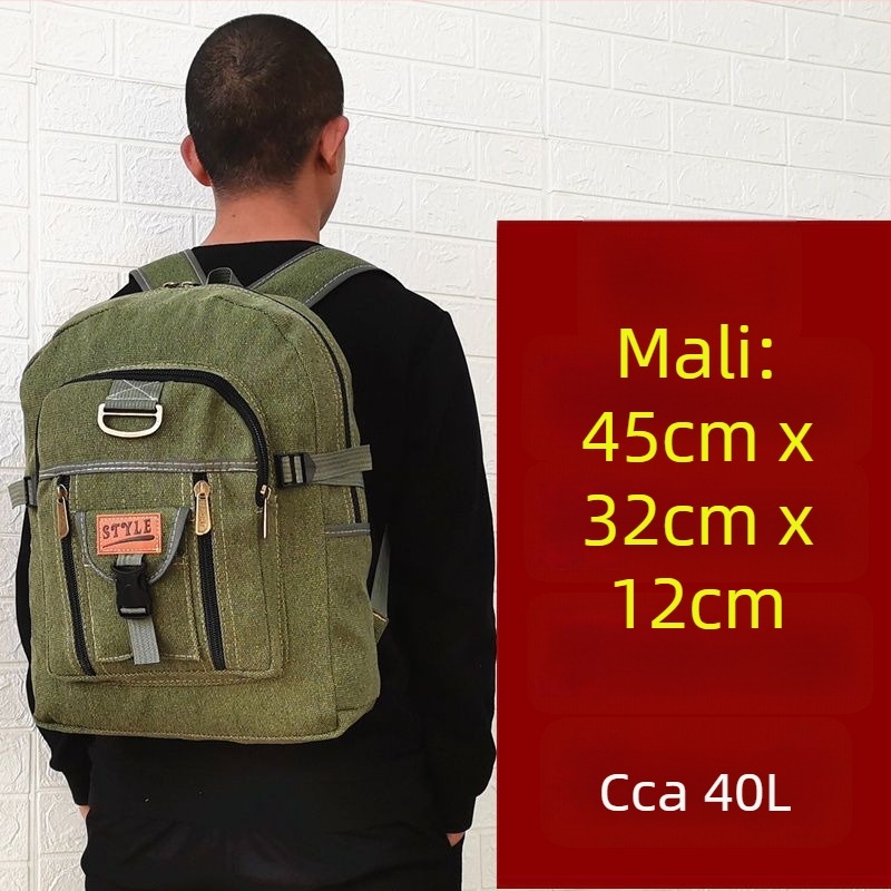 Ruksak od platna velikog kapaciteta, britskog stila, za putovanja i planinarenje, unisex